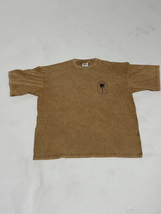 Balboa Vintage Wash Tee (Mahogany Brown, UNISEX)